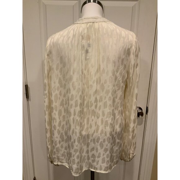 Cloth & Stone Anthropologie Off White Geometric Patterned Popover Shirt, Size M - Picture 5 of 7